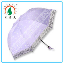 Promotion bon marché 3 pliage parapluie UV